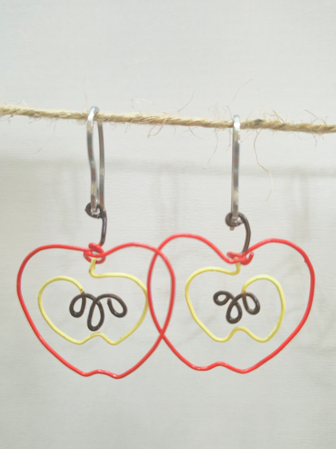 Wire Apple Earrings