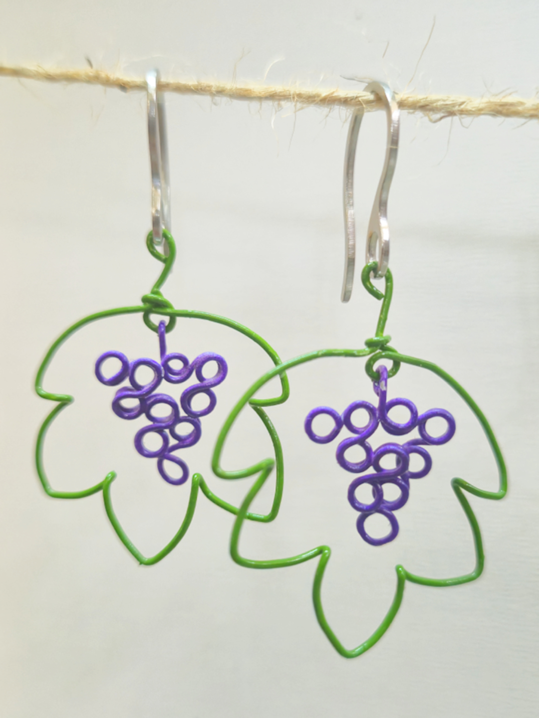 Wire Grape Earrings