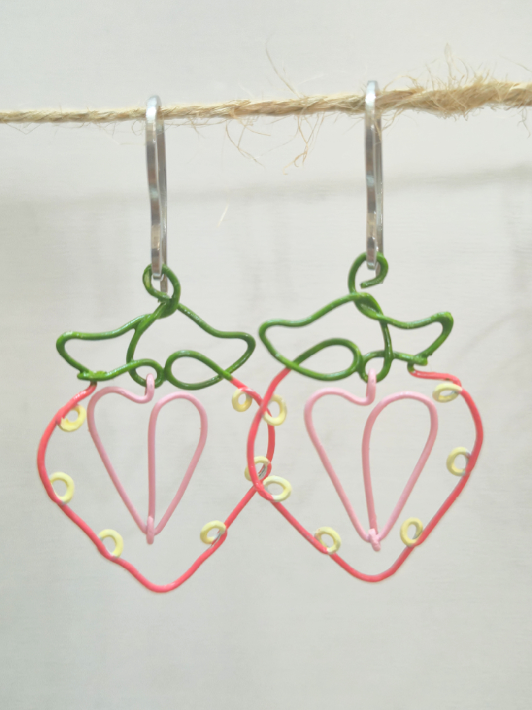 Wire Strawberry Earrings