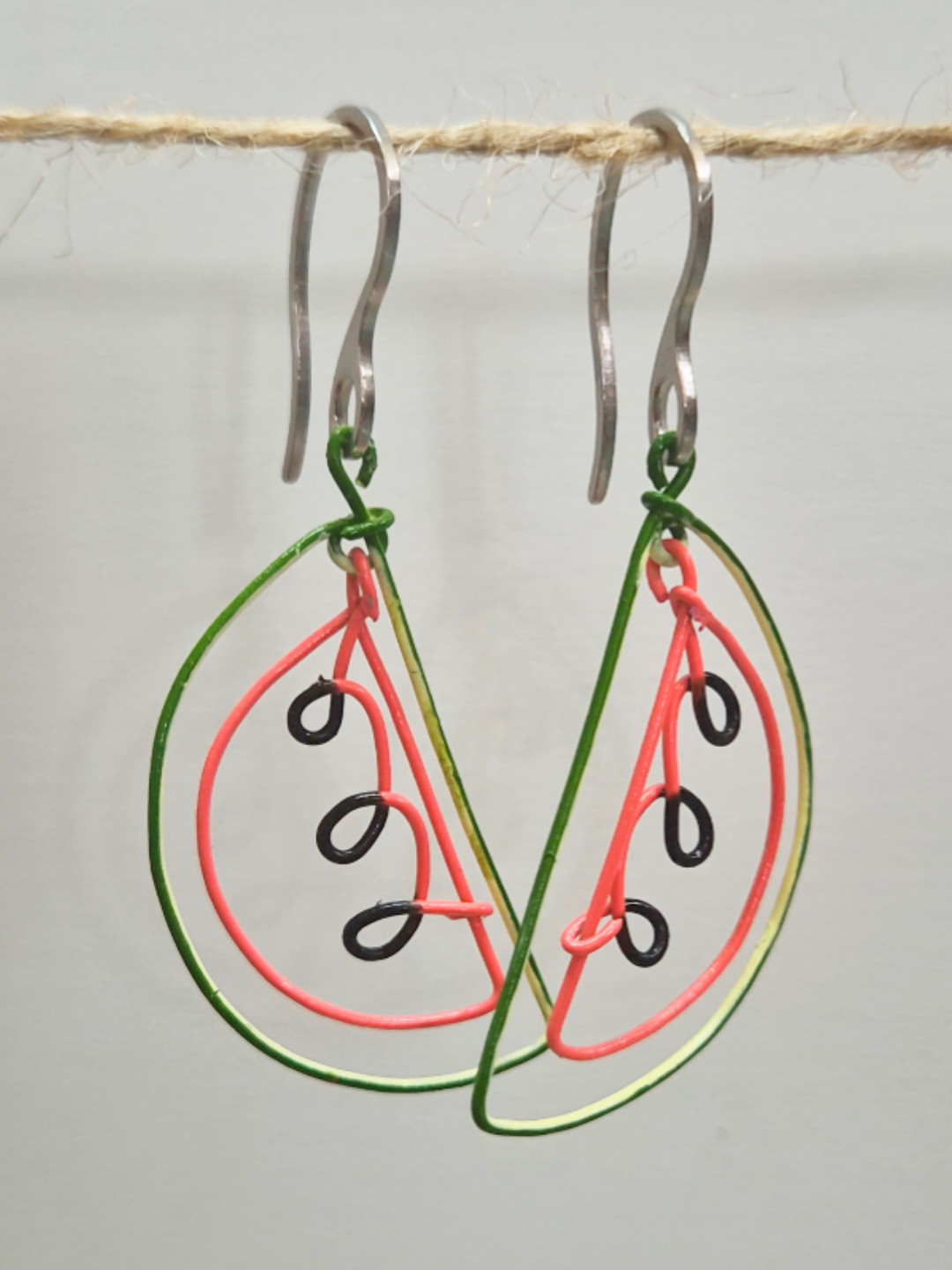 Wire Watermelon Earrings